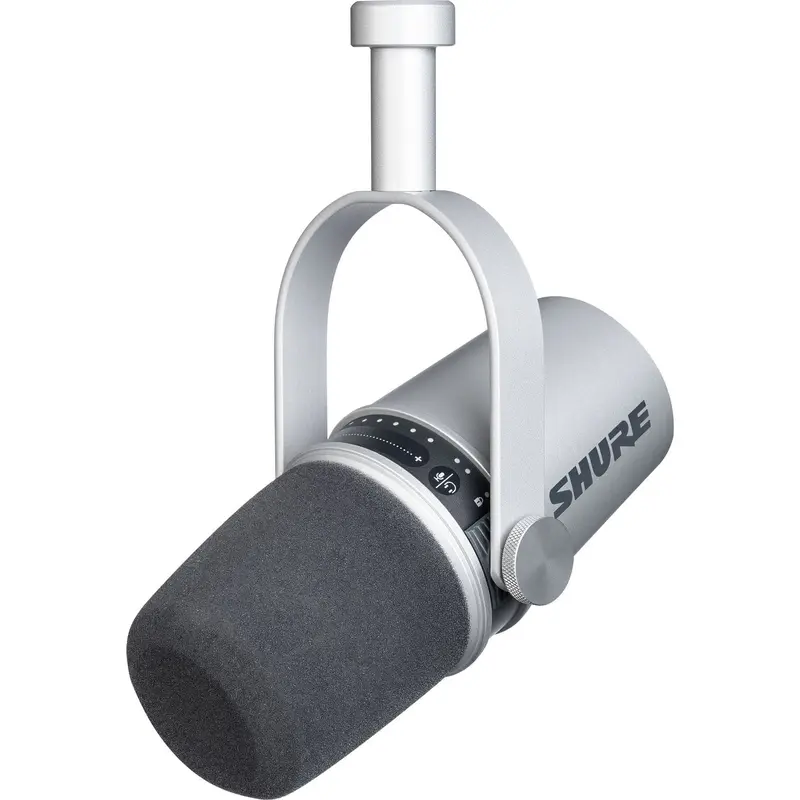 Shure MV7 USB XLR Podcast Microphone - Silver