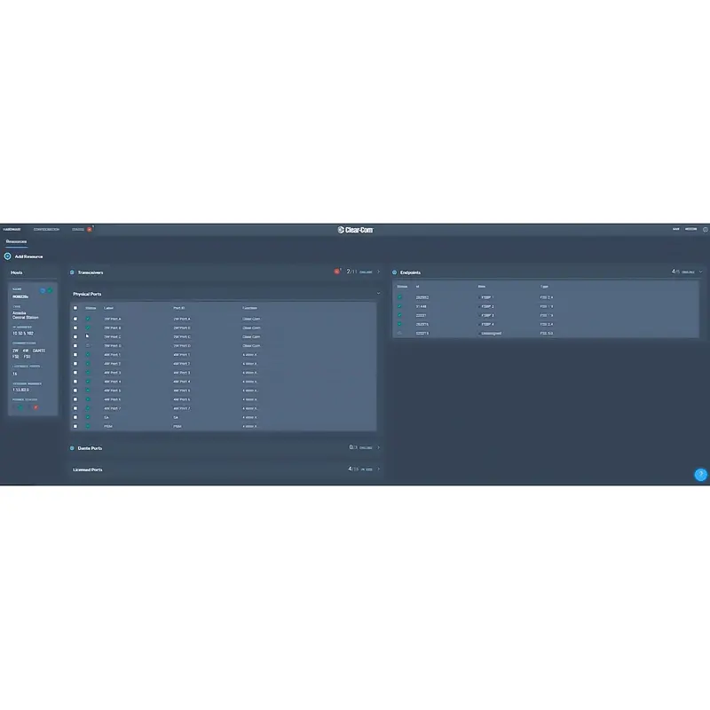 Clear-Com Arcadia Central Station 16 Licensed Port Upgrade for Arcadia Units (Up to 128 Ports)