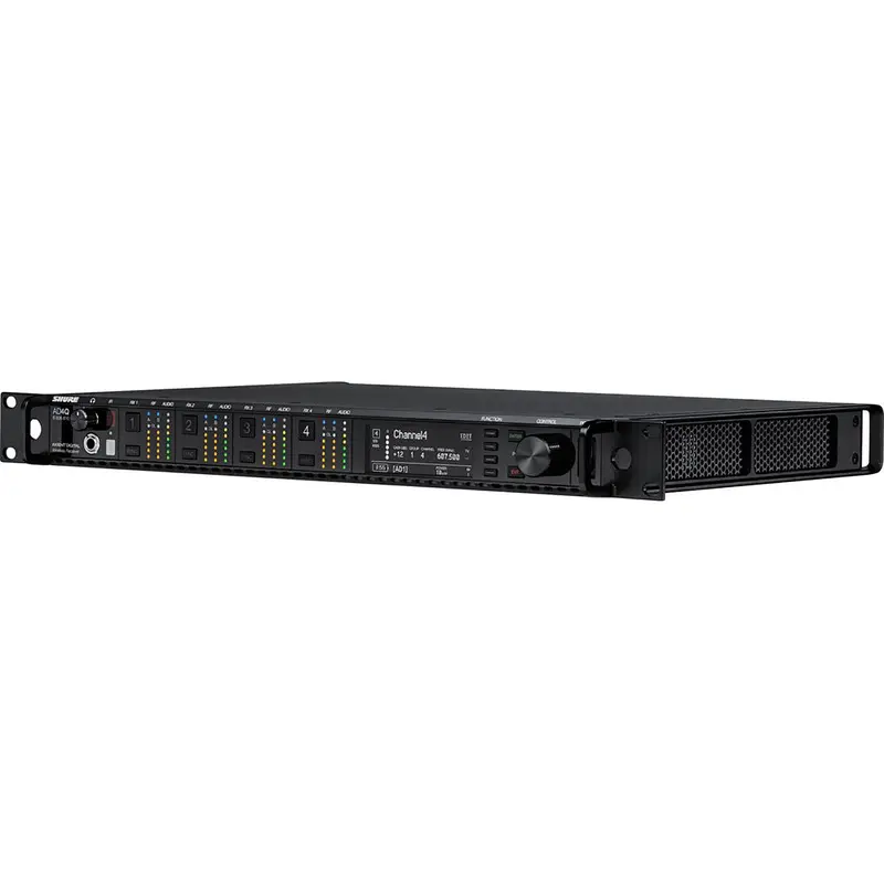 Shure AD4QUS=-B 4-Channel Digital Wireless Receiver with US Power Supply - B Band