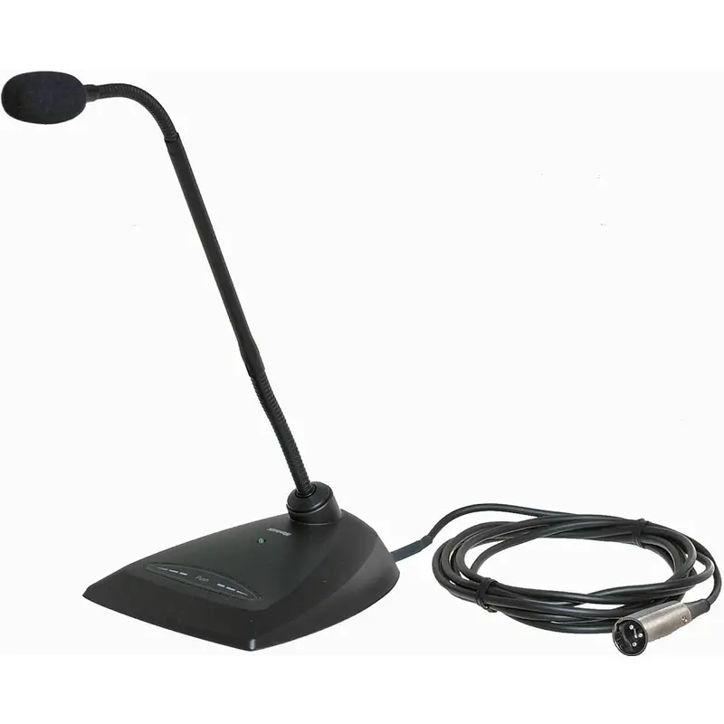 Shure MX412D/N 12 Inch Gooseneck Microphone - No Cartridge - Preamp - Desktop Base - LED Indicator