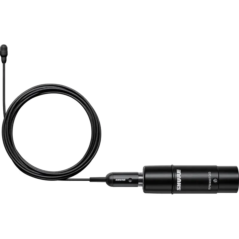 Shure TL47B/O-XLR-A TwinPlex Omnidirectional Lavalier Microphone - XLR with Accessories - Black