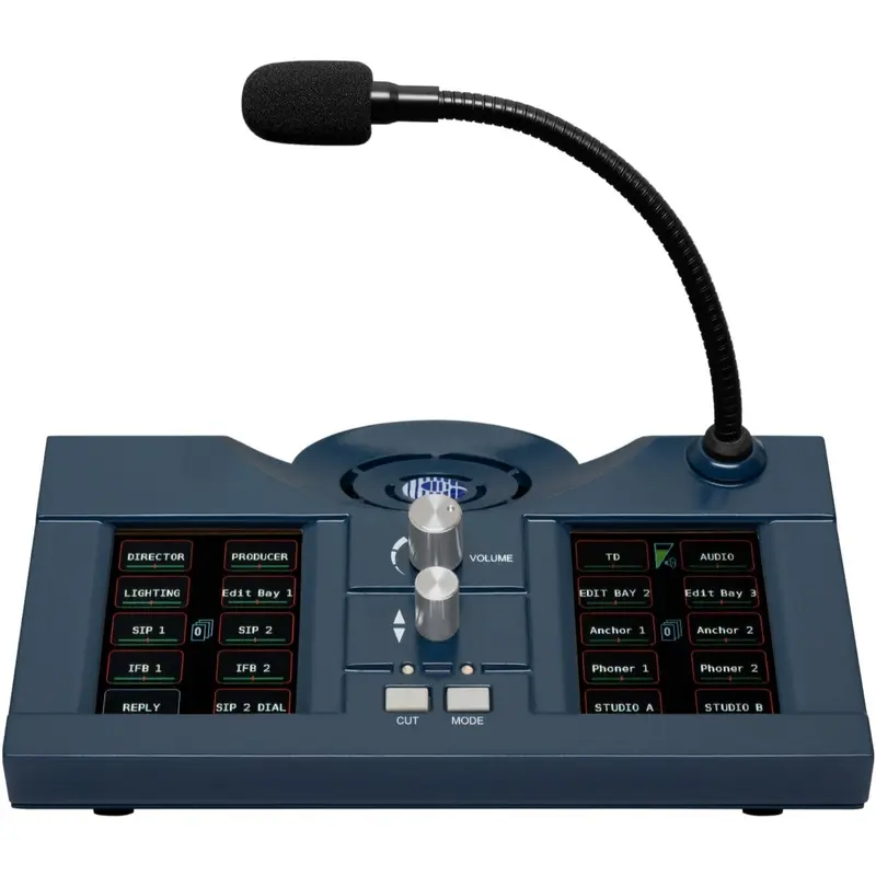 Clear-Com 700-47-04-X5F 20-Button Touchscreen IP Desktop with XLR-5 Headset Connector