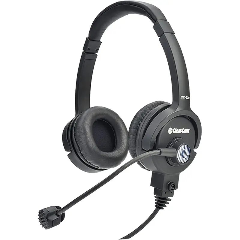 Clear-Com CC-220-MD4 Double Headset Ear Mini DIN (M) 4-Pin with Dynamic Mic