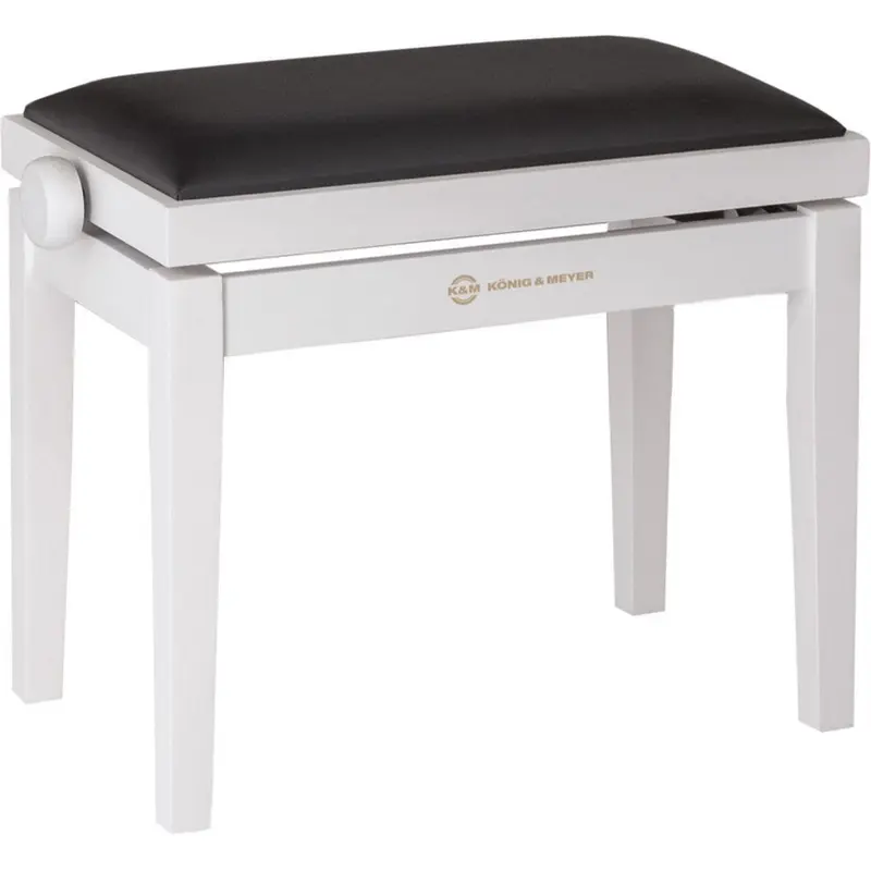 K&M 13700.000.22 Wooden Frame Piano Bench - Matte White