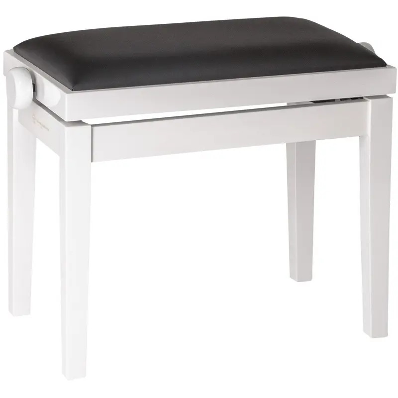K&M 13711.000.23 Wooden Frame Piano Bench - White Gloss