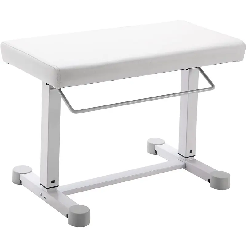 K&M 14080.000.76 Pneumatic Uplift Piano Bench - White Leatherette