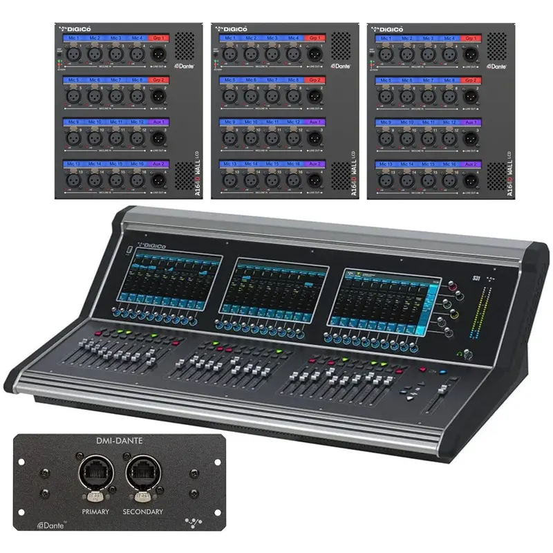 DiGiCo S31 Rack Pack with S31 Digital Console / DMI-DANTE2 / A164D-W-L Rack x3