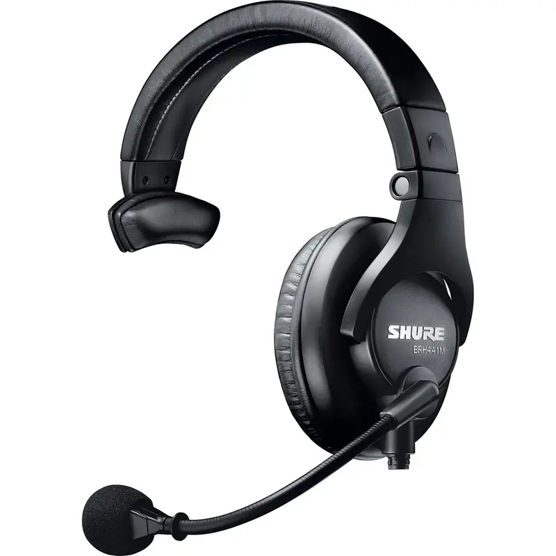 Shure BRH441M-LC Single-Sided Broadcast intercom Headset with Built-In Microphone