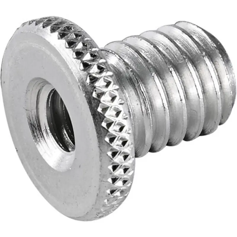 K&M 21770.000.29 Thread Adapter - 3/8 Inch Female Thread - 5/8 Inch 27 Gauge Male Thread - Zinc