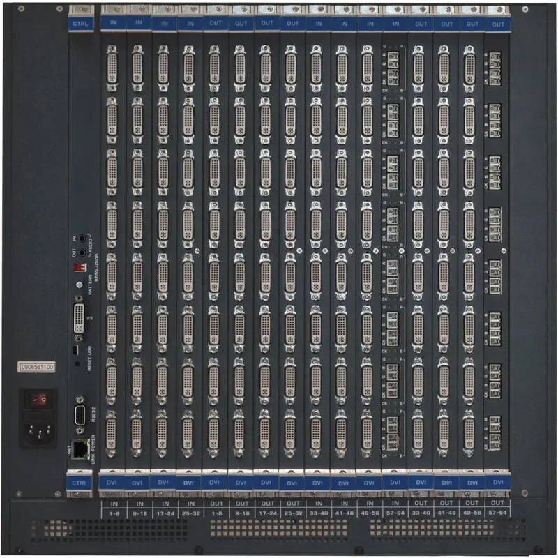 Kramer VS-6464DN-EM/STANDALONE 8x8 to 64x64 Modular Multi-Format Managed Digital Matrix Switcher