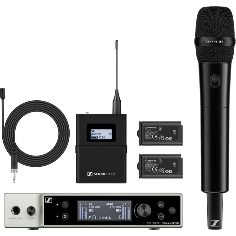 Sennheiser EW-DX MKE 2 SET (Q1-9) Digital Wireless Lavalier / Handheld Set