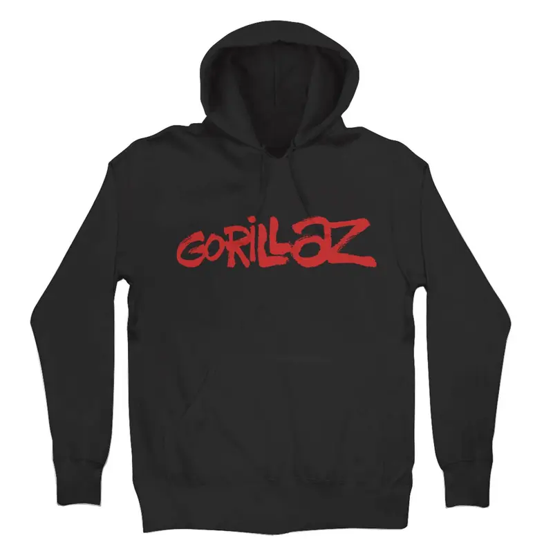 Brushed Font Logo Hoodie Black