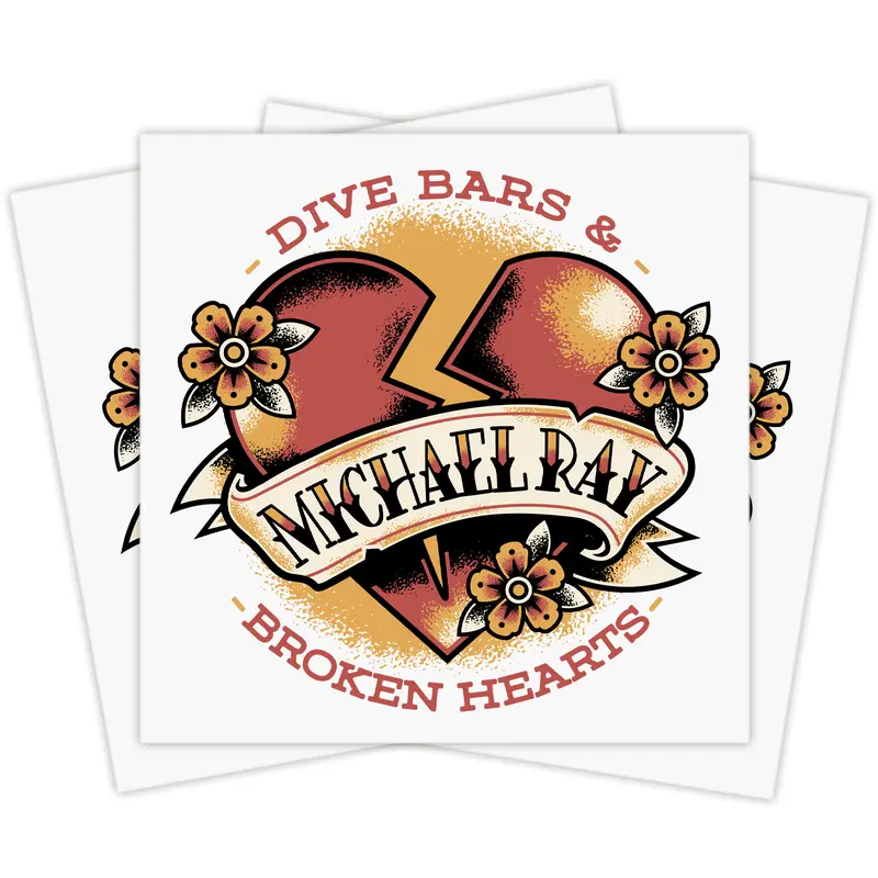 Dive Bars & Broken Hearts Temporary Tattoo