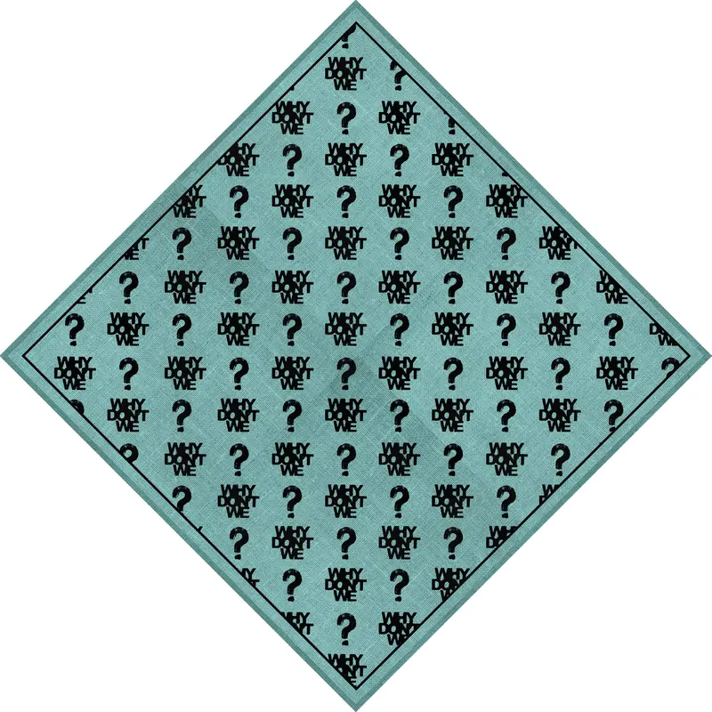 Logo Pattern Teal Bandana