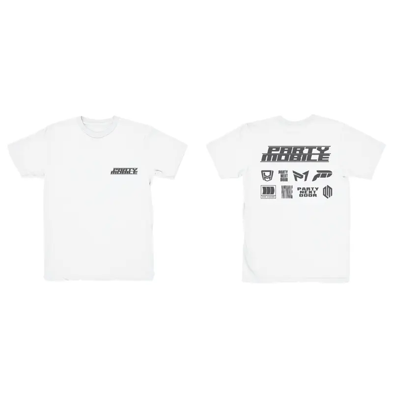 PARTYMOBILE Drop 3 Multi Logo White T-Shirt