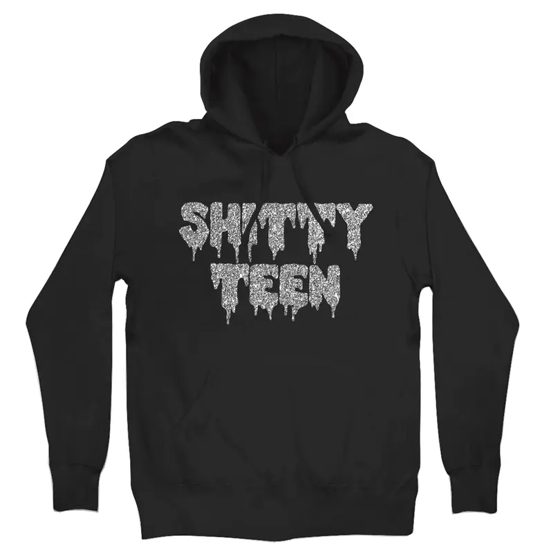 Shitty Teen Black Pullover Hoodie