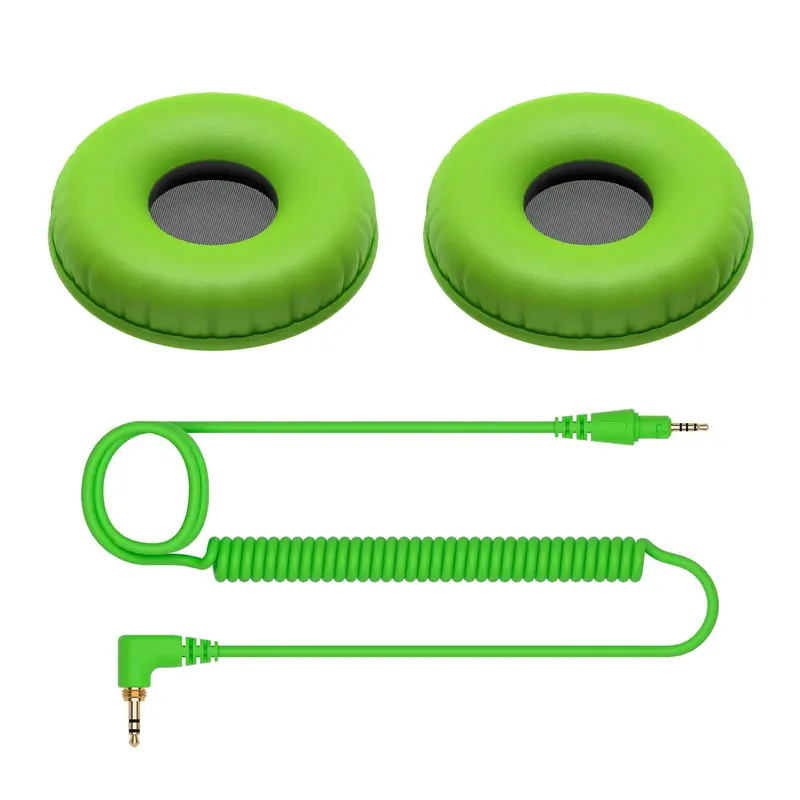 Pioneer DJ CUE1 Series HC-CP08 Accessory Pack Ear Pads and Cable - Green