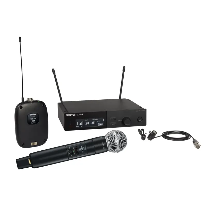 Shure SLXD124/85-G58 Combo System with WL185 Lavalier Microphone - G58 Band