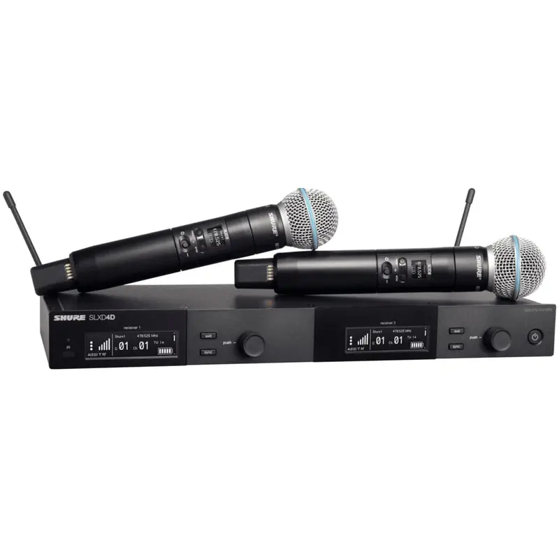 Shure SLXD24D/B58 J52 Dual Wireless System with BETA 58 Microphone Capsule - J52 Band