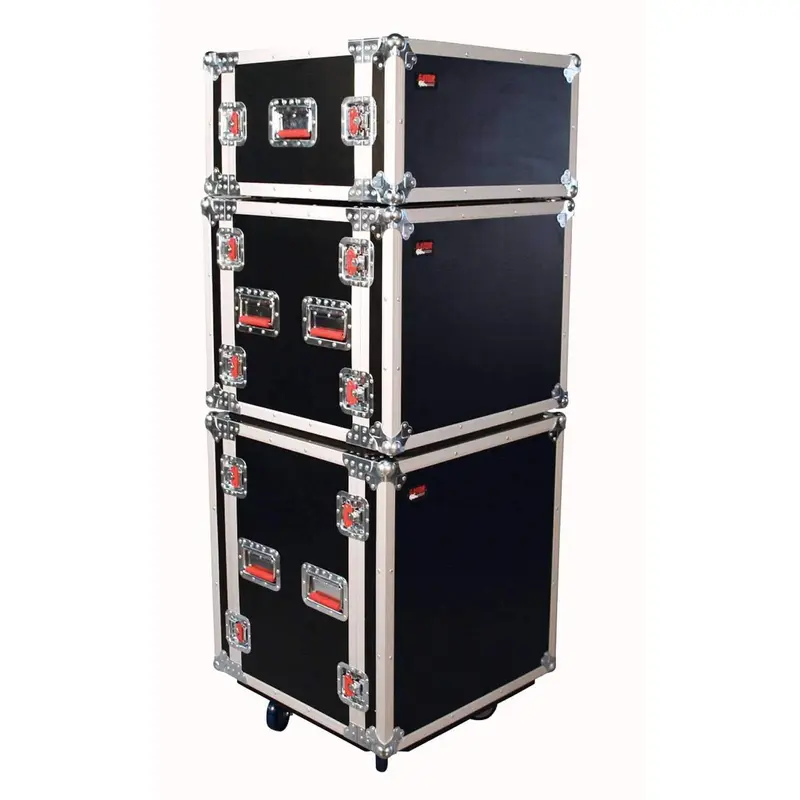 Gator 8U Shock Audio Road Rack Case with Casters