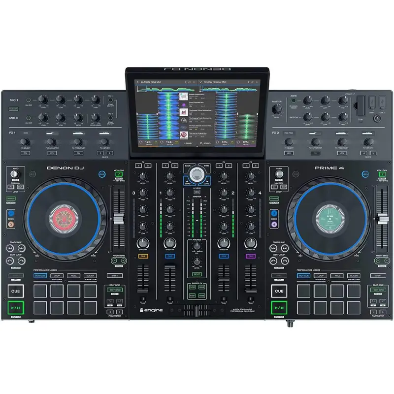 Denon DJ Prime 4 Standalone 4-Deck DJ System with Touchscreen