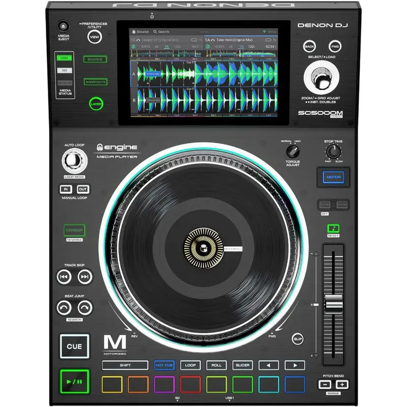 Denon DJ SC5000M Prime Tabletop DJ Media Player with Motorized Platter