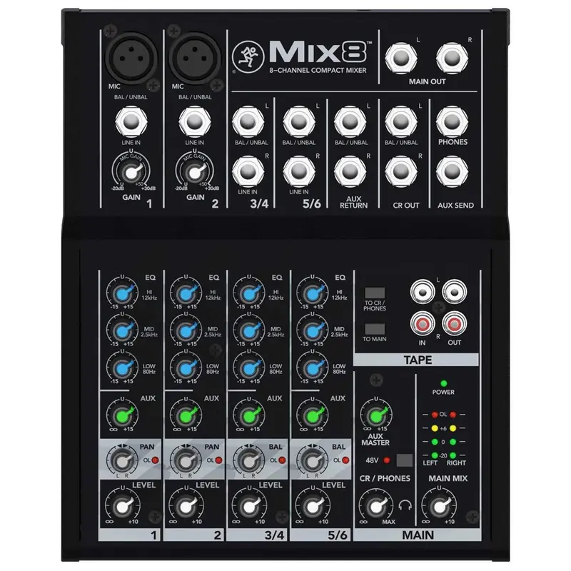 Mackie Mix8 8-Channel Compact Mixer