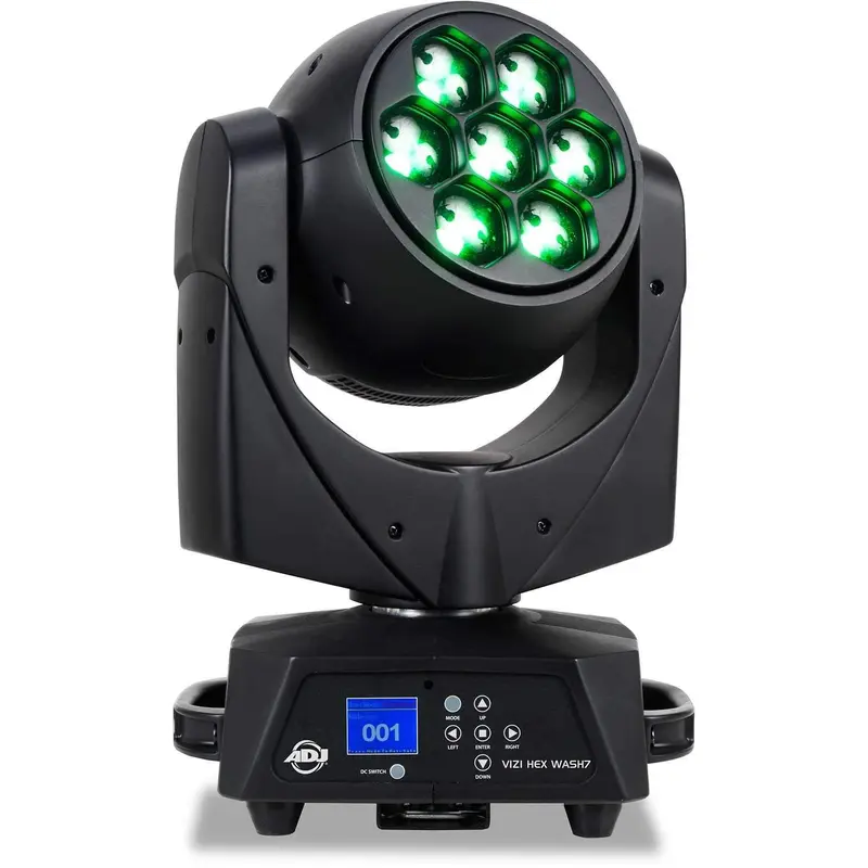 ADJ American DJ Vizi Hex Wash 7 LED 7x15-Watt Hex Moving Head Light