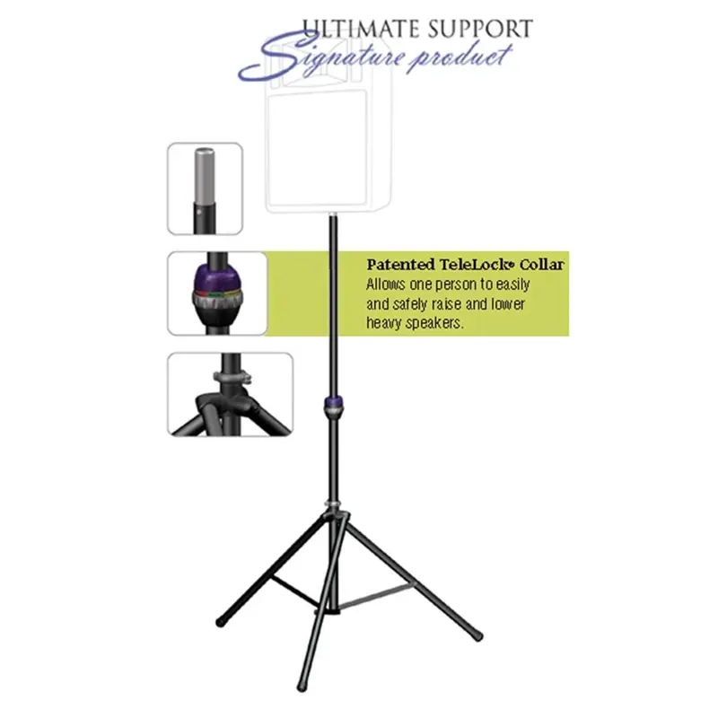 Ultimate TS99BL 9.2ft Speaker Light Stand with Level