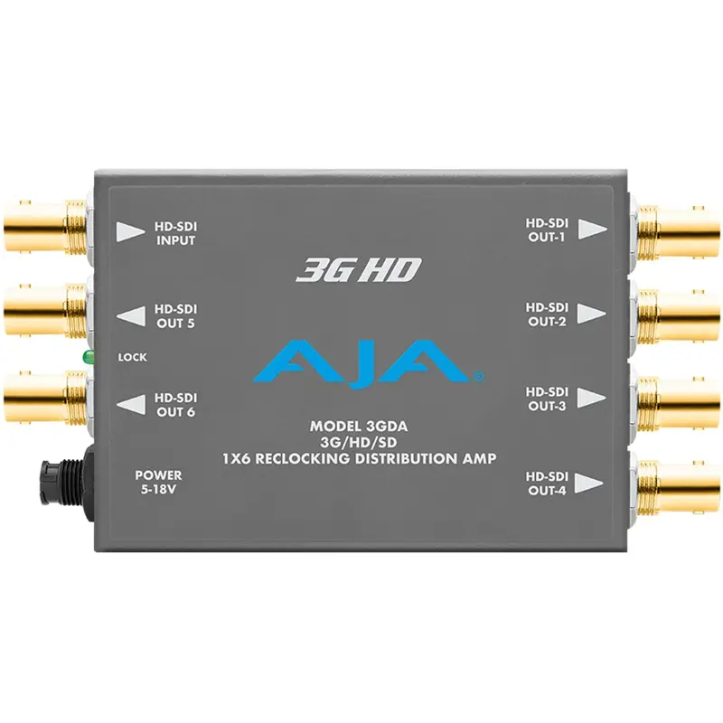 AJA 3GDA 1x6 3G/HD/SD Reclocking Distribution Amp