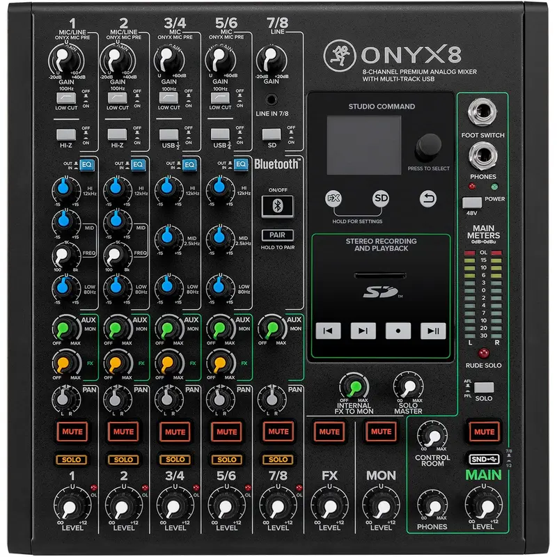 Mackie Onyx8 8-Channel Analog Mixerwith Multi-Track USB