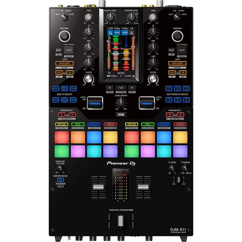 Pioneer DJ DJM-S11 2-Channel DJ Mixer for Serato