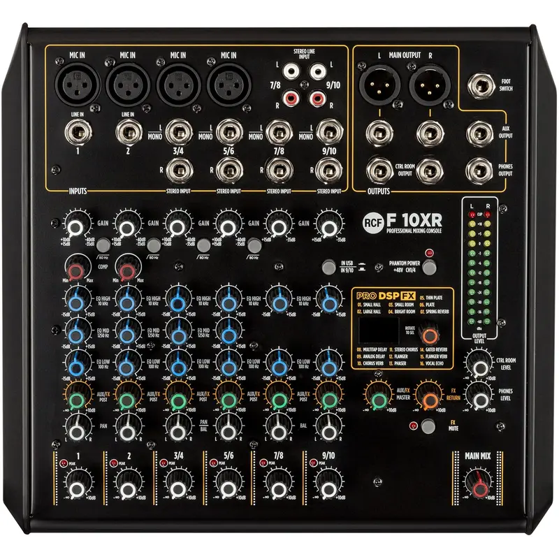 RCF F10-XR 10 Channel Mixer with FX and Recording