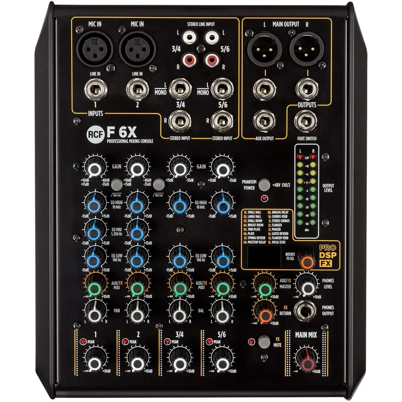 RCF F6-X 6-Channel Mixer w/ FX