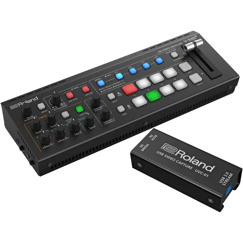 Roland V-1HD+ Video Switcher Streaming Bundle