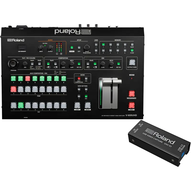 Roland V-60HD STR Video Switcher Streaming Bundle