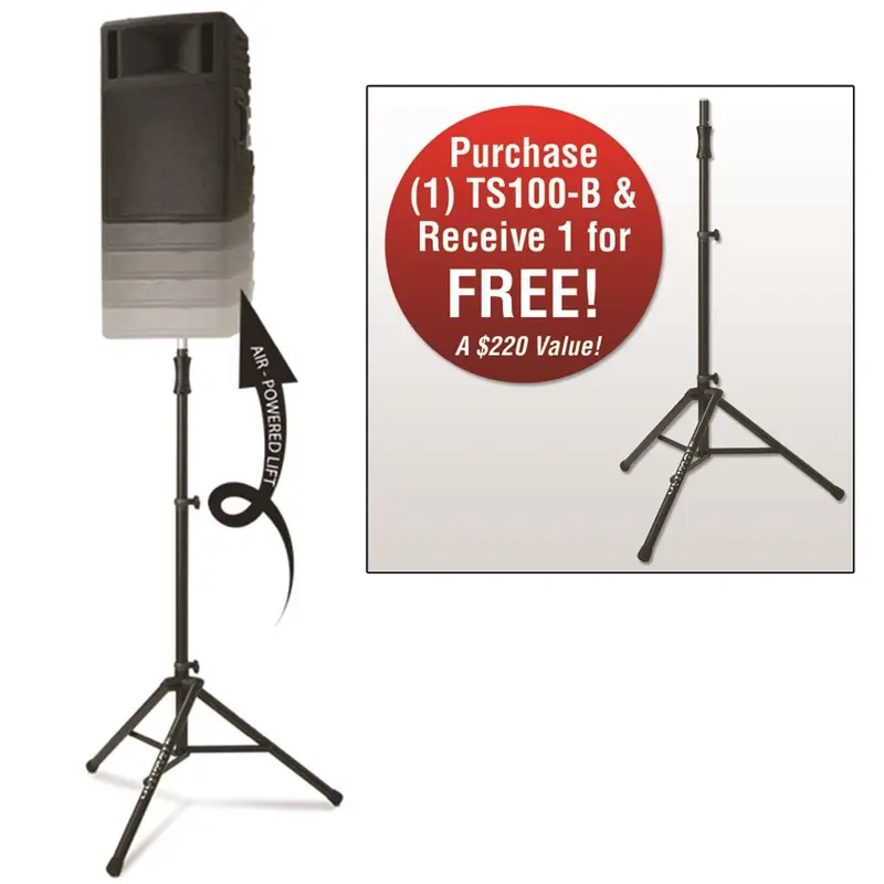 Ultimate TS100BPAIR Hydraulic Speaker Stand Pack