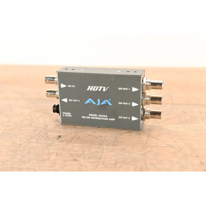 AJA HD5DA 1x4 HD/SD-SDI Distribution Amplifier/Repeater NO POWER SUPPLY