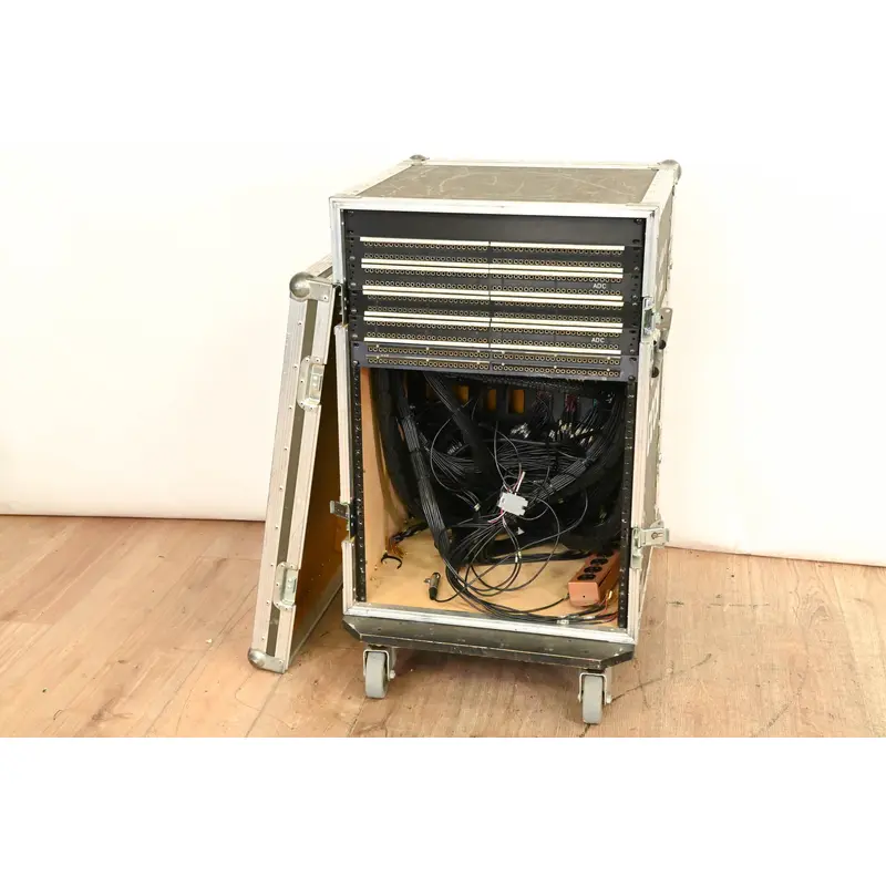 ADC 5x 96-Point TT Patchbay Rack w/ Elco I/O  16U Rolling Case