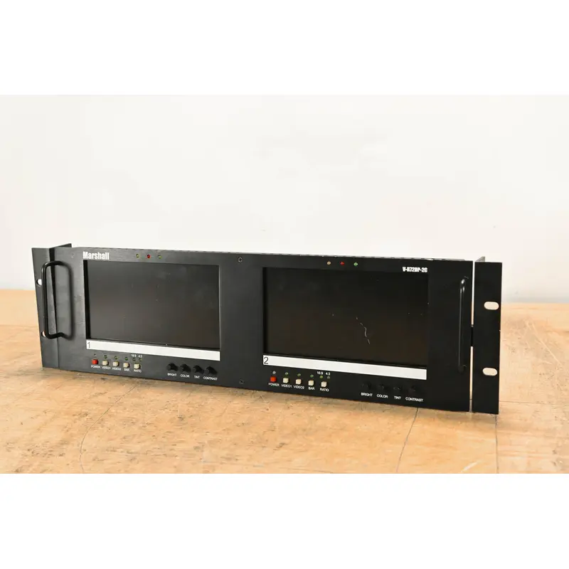 Marshall V-R72DP-2C Dual 7" Rackmount LCD Monitors (NO POWER SUPPLY)