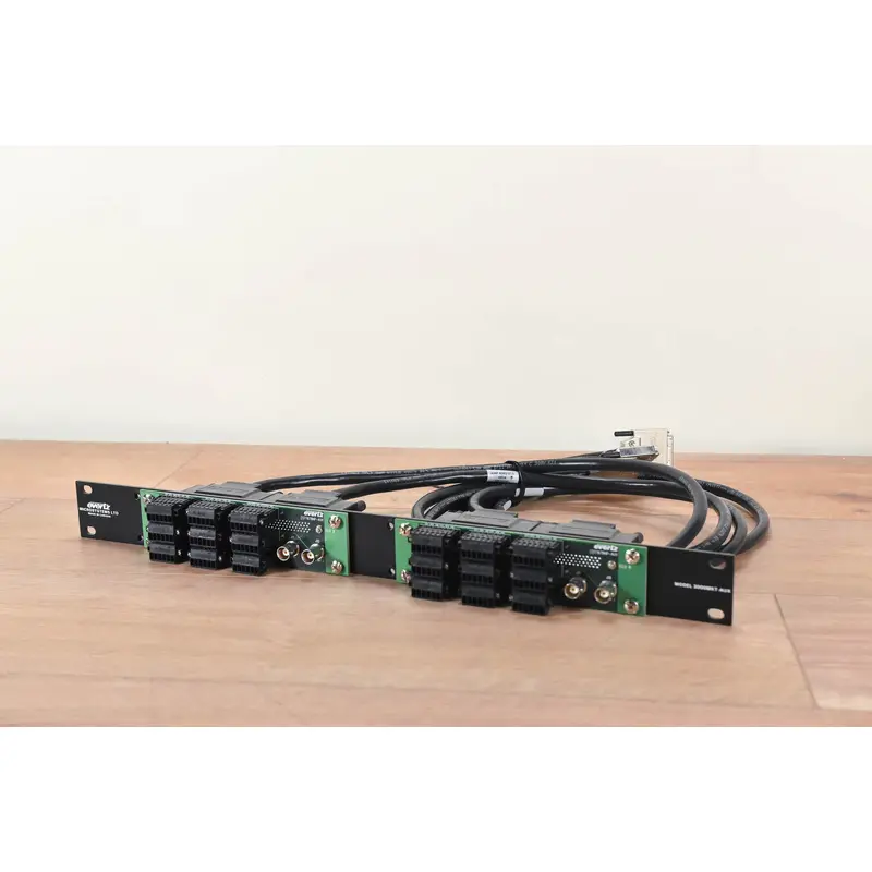 Evertz 3000MKT-AUX Mounting Kit with two 7767BHP-AUX Breakout Panels