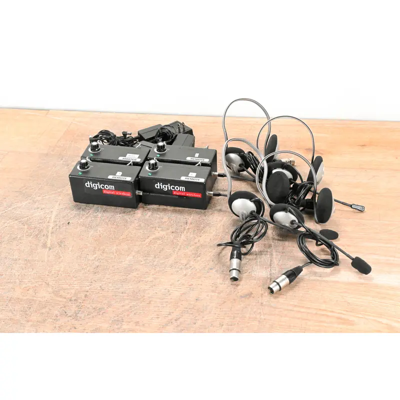 Eartec STX1000 Master Digicom Beltpack w/ three Remotes & four Headsets