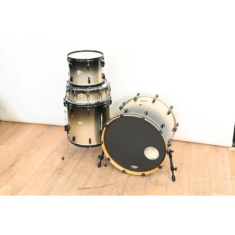 Pearl Masters Maple 4-Piece Shell Pack - Black Sparkle Fade