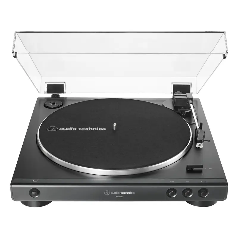 Audio-Technica AT-LP60X-BK Fully Automatic Belt-Drive Stereo Turntable (Black)