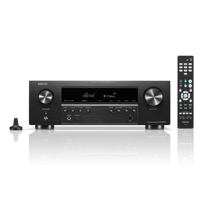 Denon AVR-S570BT 5.2 Channel 8K Home Theater Receiver with Bluetooth and Dolby Audio/DTS