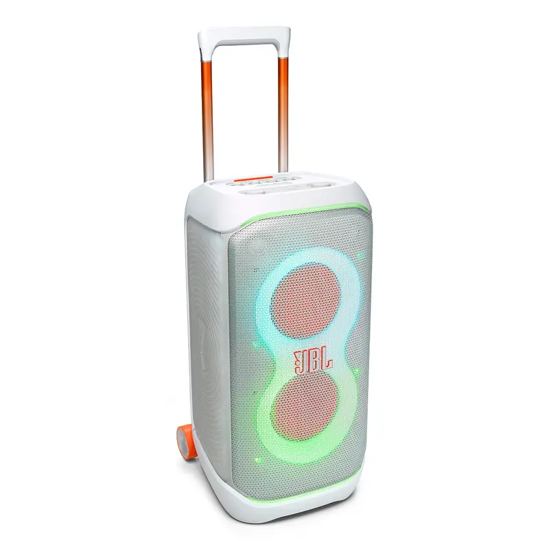 JBL PartyBox Stage 320 Portable Party Speaker with Wheels (White)