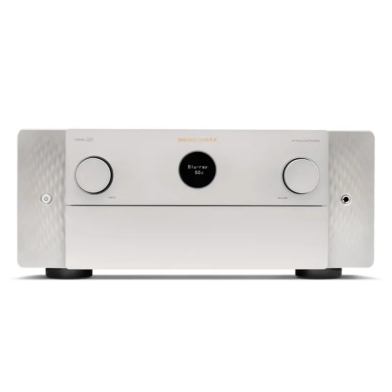 Marantz Cinema 40 9.4 Channel 8K Ultra HD Home Theater Receiver with Dolby Atmos/DTS:X & HEOS Built-In Streaming (Silver/Gold)
