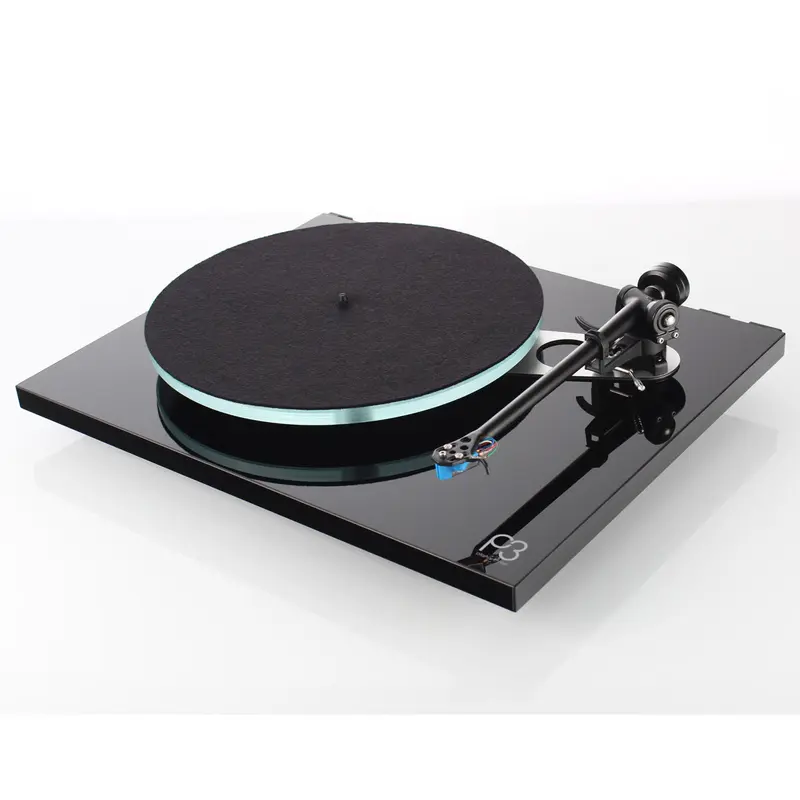 Rega Planar 3 Turntable RB330 Precision Tonearm 12mm Glass Platter no Cartridge (Gloss Black)