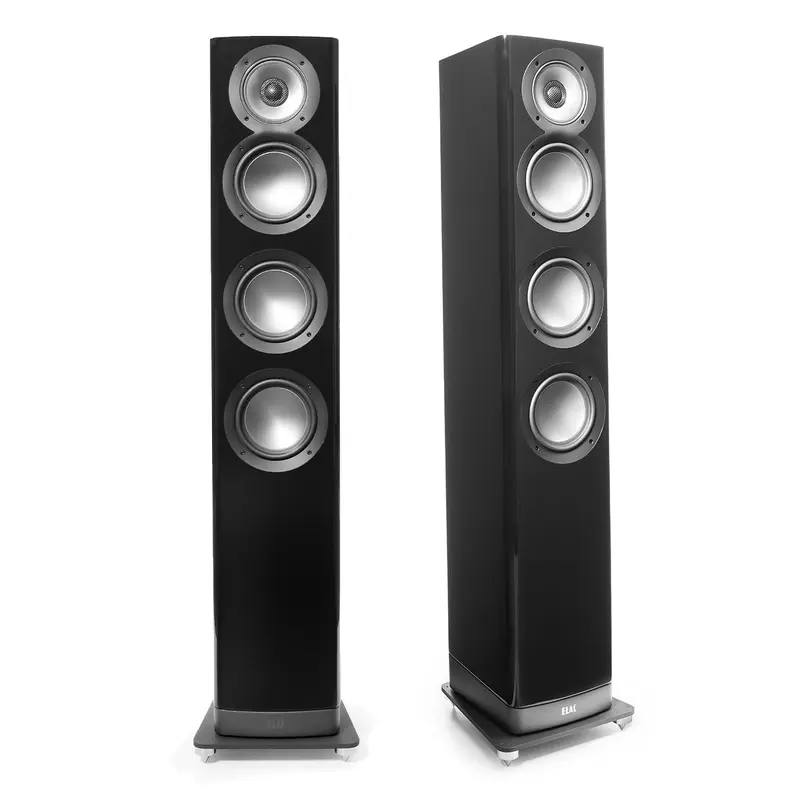 Elac Navis ARF51 5.25 Inch Powered Floorstanding Speakers - Pair (Gloss Black)