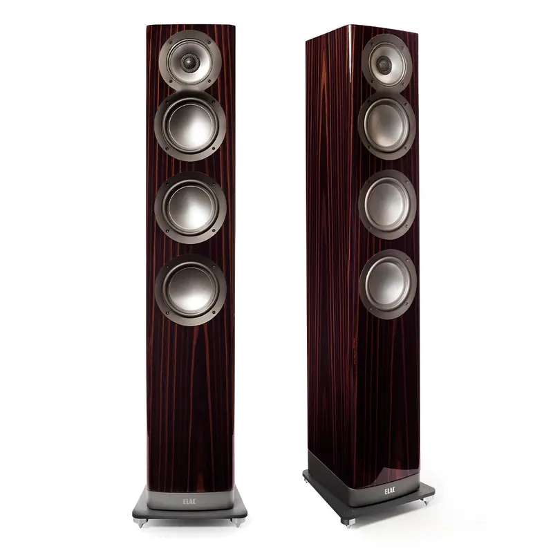 Elac Navis ARF51 5.25 Inch Powered Floorstanding Speakers - Pair (Gloss Ebony Emara)